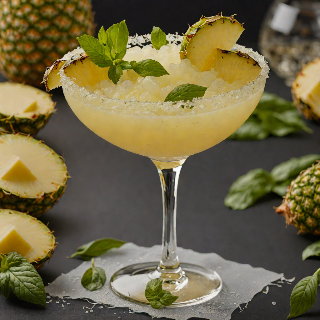 Frozen Pineapple Basil Margarita