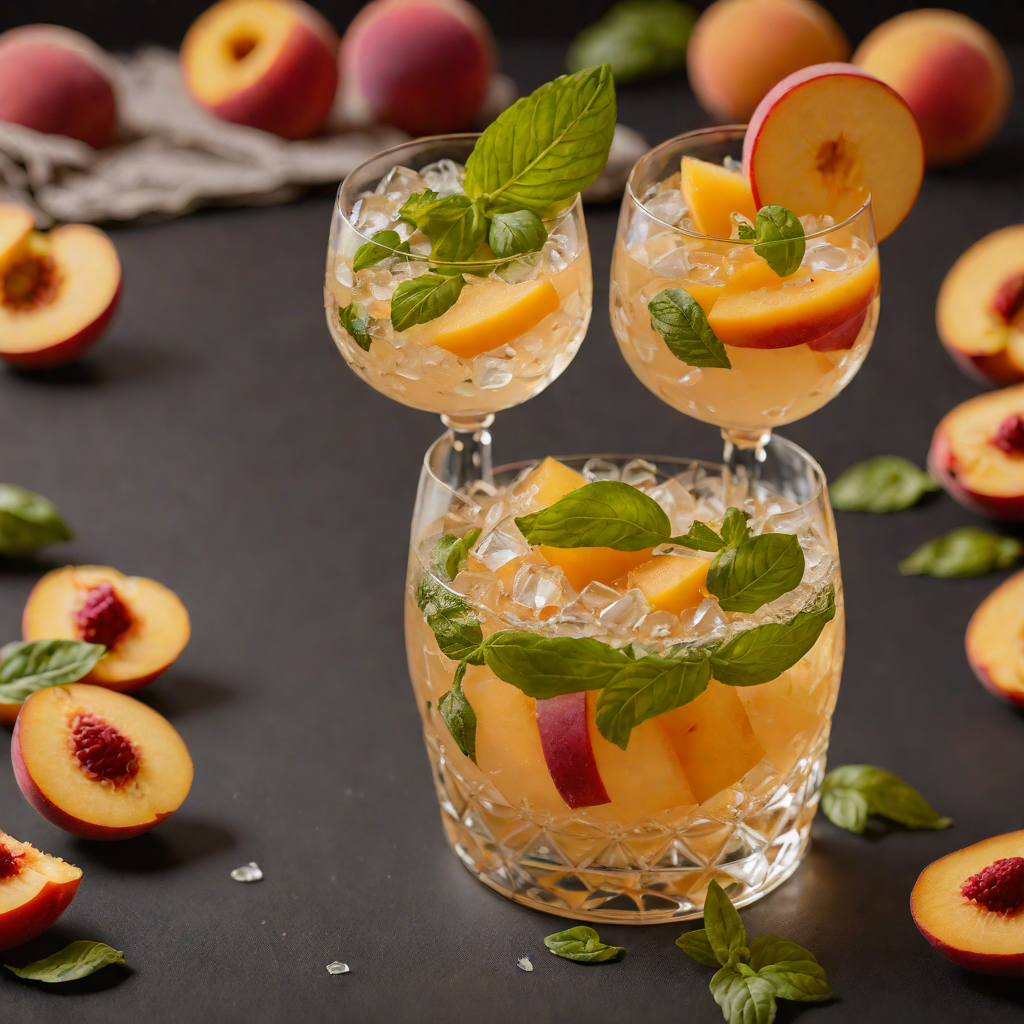 Velvet Peach Smash with Basil