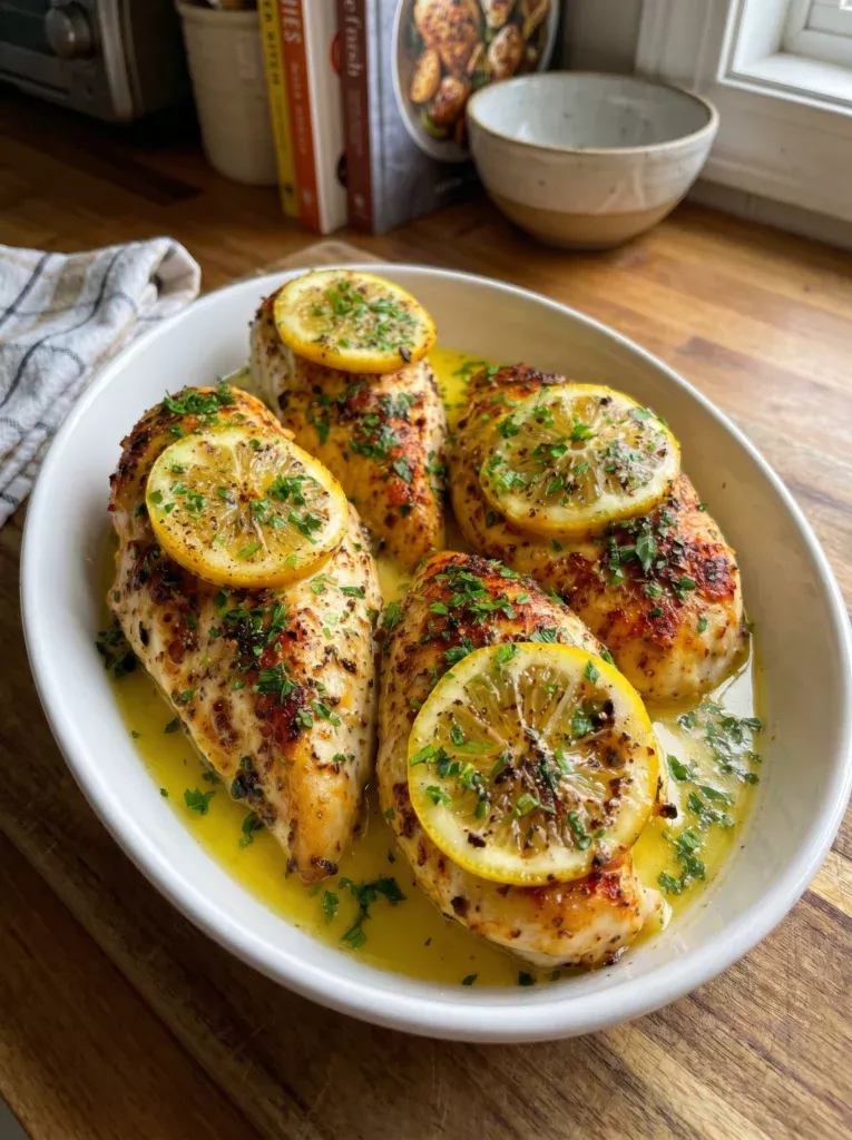Baked Lemon-Thyme Chicken with Roasted Garlic Aioli