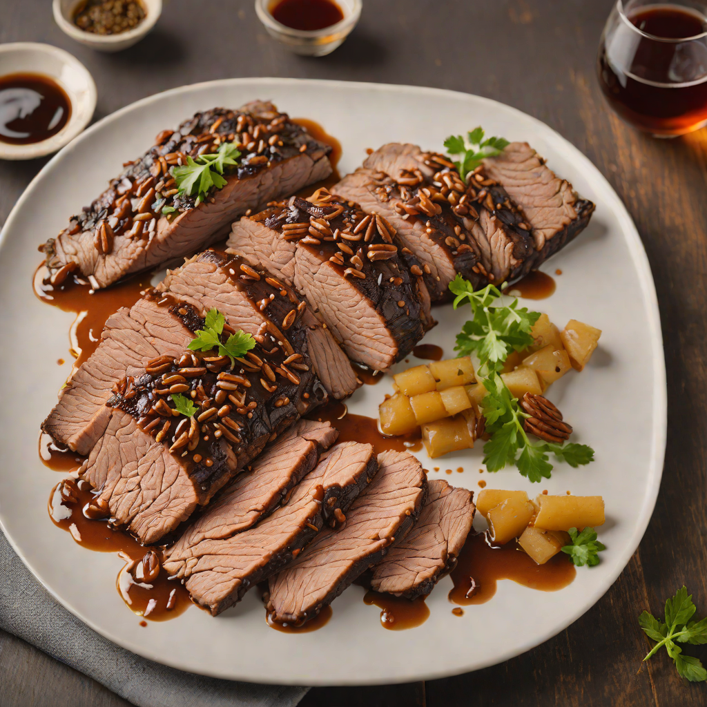 Pecan Wood-Smoked Brisket with Tangy Vinegar Sauce