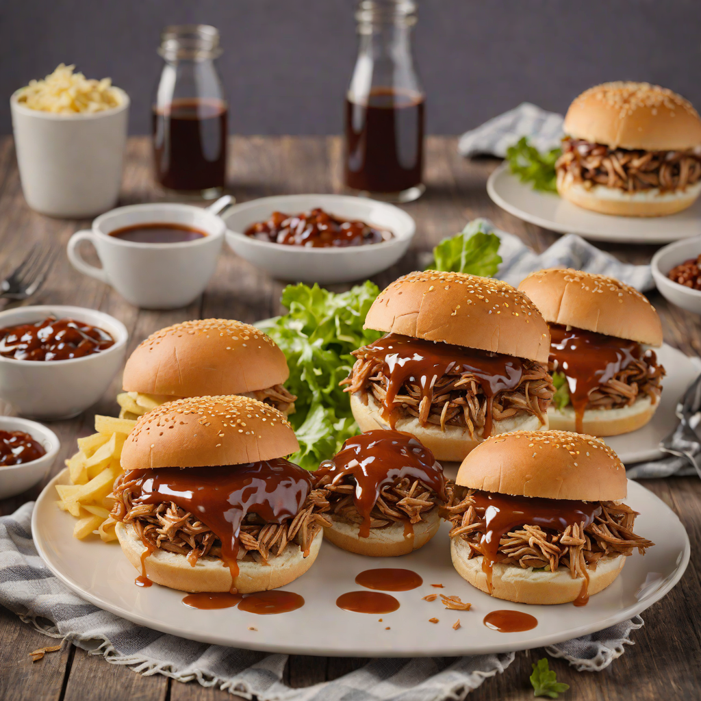 Hickory-Smoked Pulled Pork Sandwiches with House BBQ Sauce