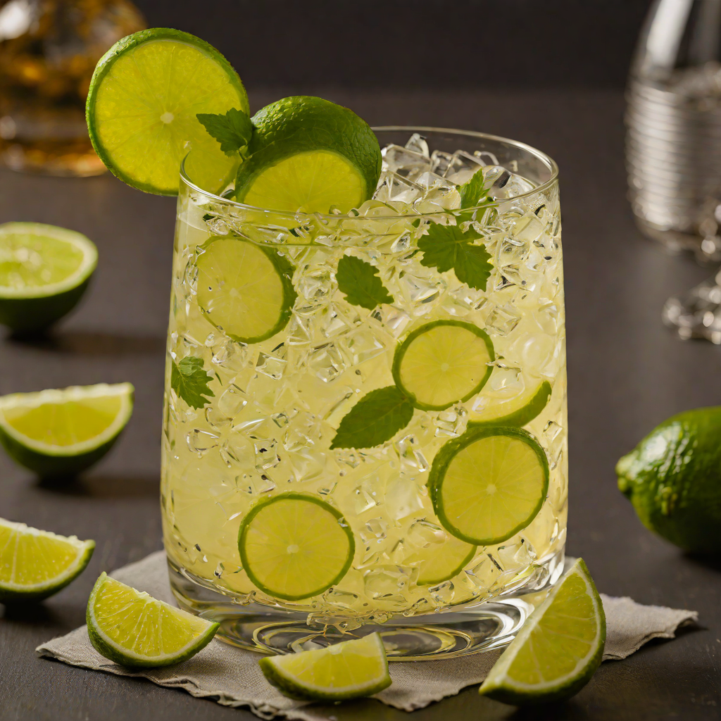 Cachaça and Lime Caipirinha Cocktail