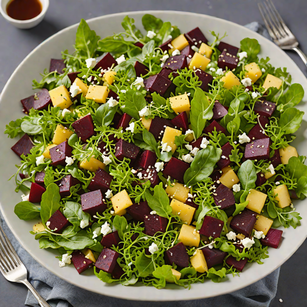 Veggie-Packed Beetroot and Wattleseed Salad with Fetta