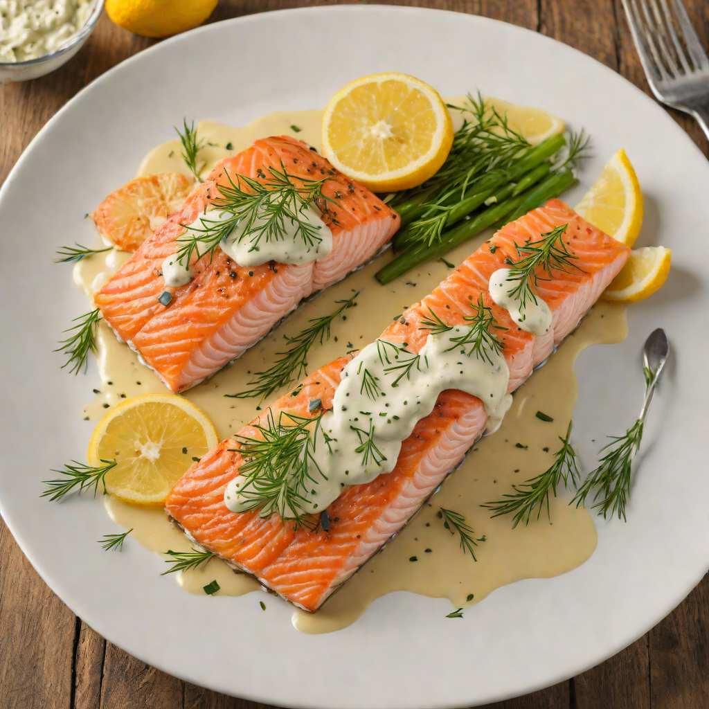 Pan-Seared Salmon with Creamy Lemon Dill Sauce
