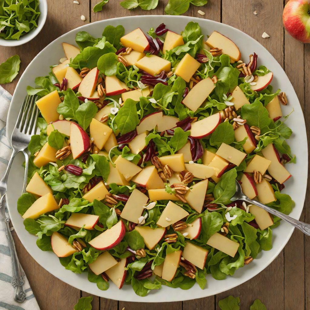 Midwest-Inspired Apple and Cheddar Salad with Maple Vinaigrette