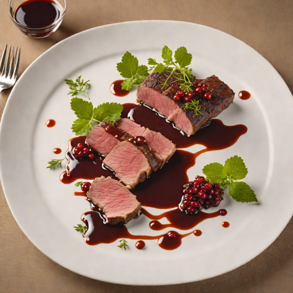 Slow-Roasted Kangaroo Fillet with Pepperberry Jus