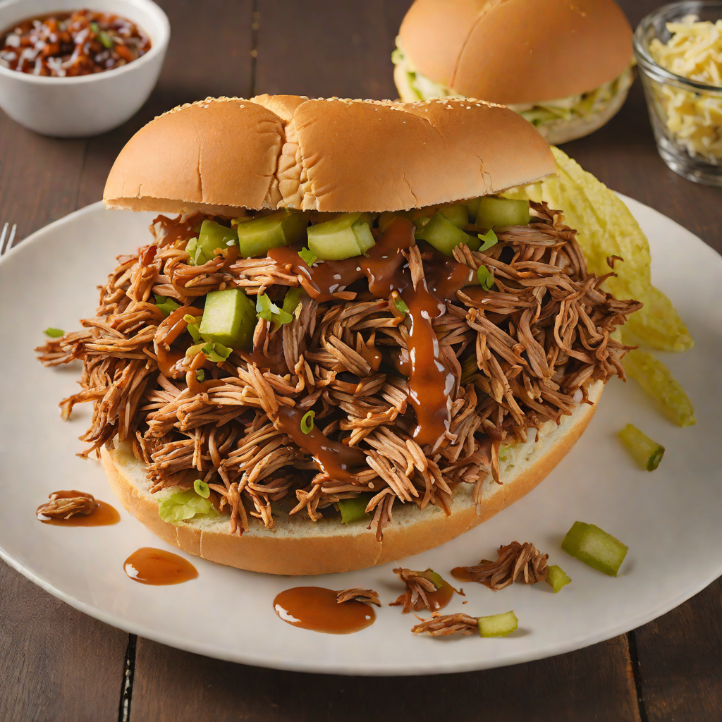 Kansas-Style Smoked BBQ Pulled Pork Sandwich