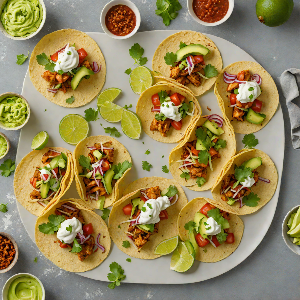 Mexican Rum-Infused Spiced Chicken Tacos with Avocado Crema