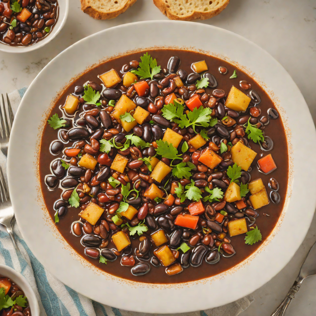 Molasses-Glazed Caribbean Black Bean Stew