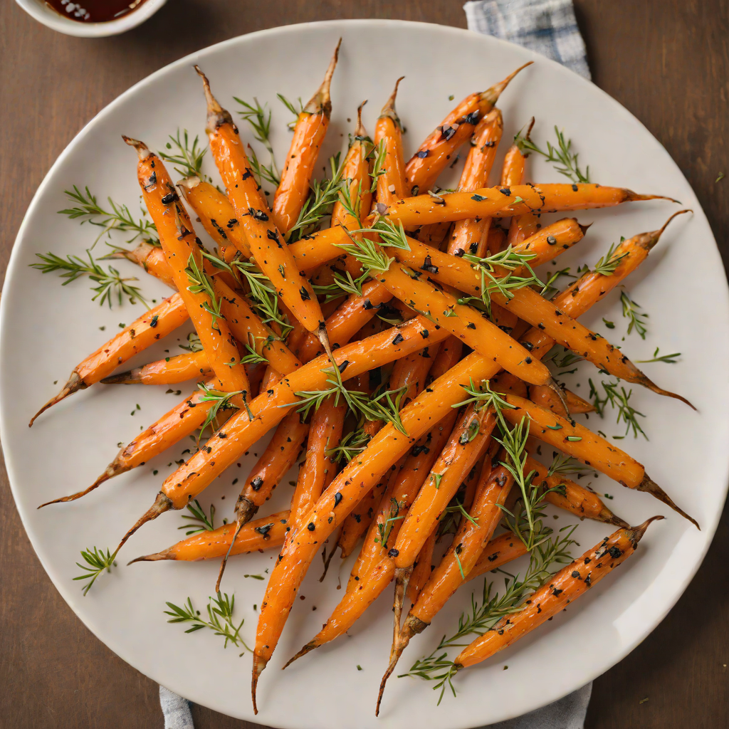 Oven-Roasted Maple Glazed Carrots with Thyme