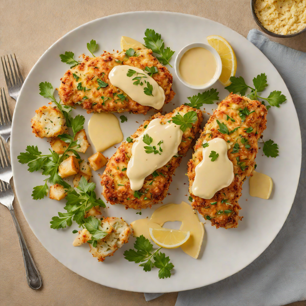 Baked Parmesan-Crusted Chicken with Roasted Garlic Aioli
