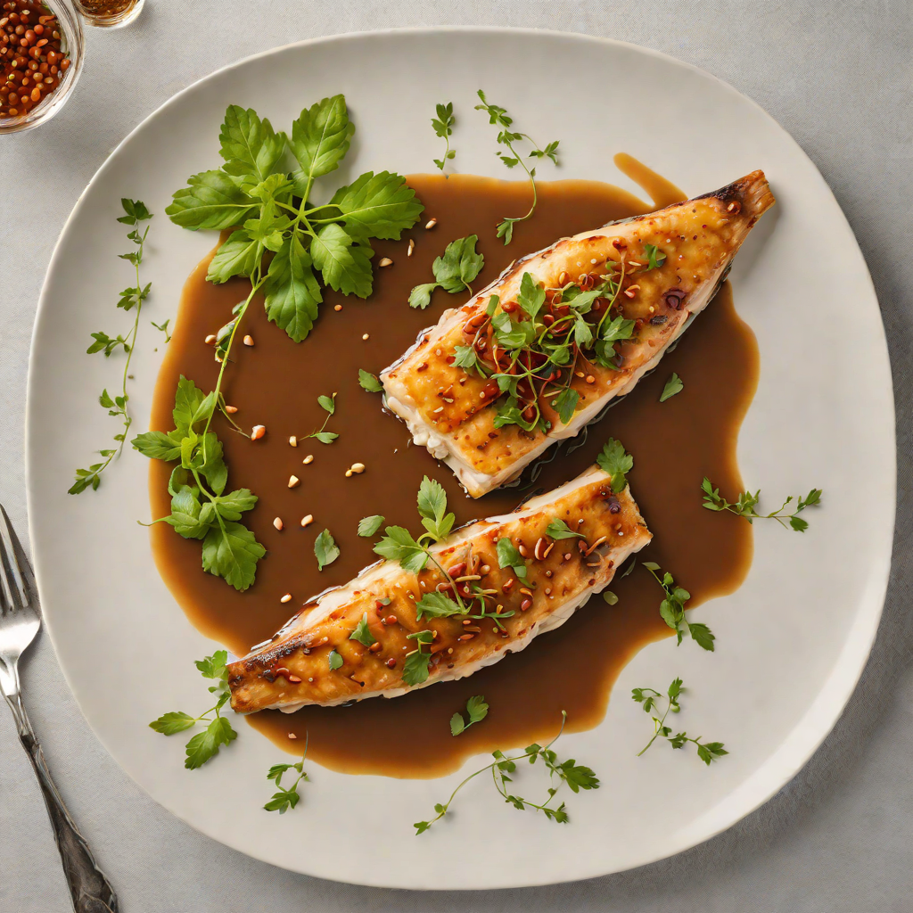 Pan-Seared Catfish with Tamarind Glaze and Fresh Herbs