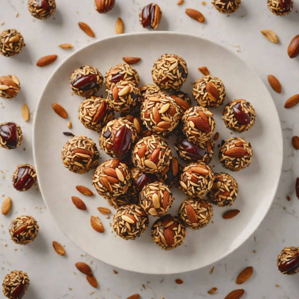 Toasted Almond and Date Energy Bites with Chia Seeds