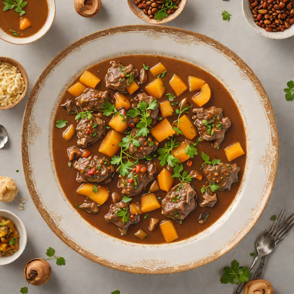 Slow-Simmered Lamb Stew with Apricots and Aromatic Spices