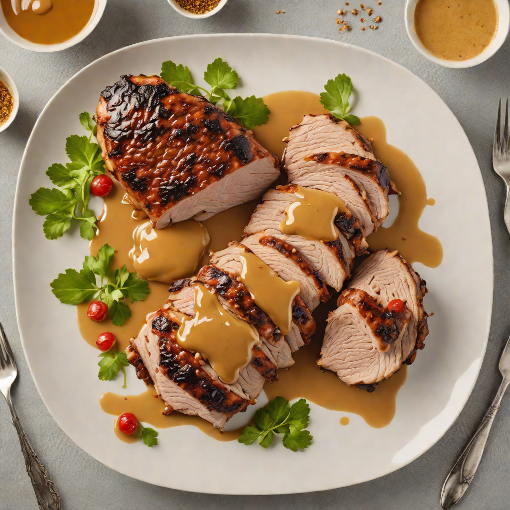 Slow-Roasted Pork Shoulder with Honey-Mustard Glaze