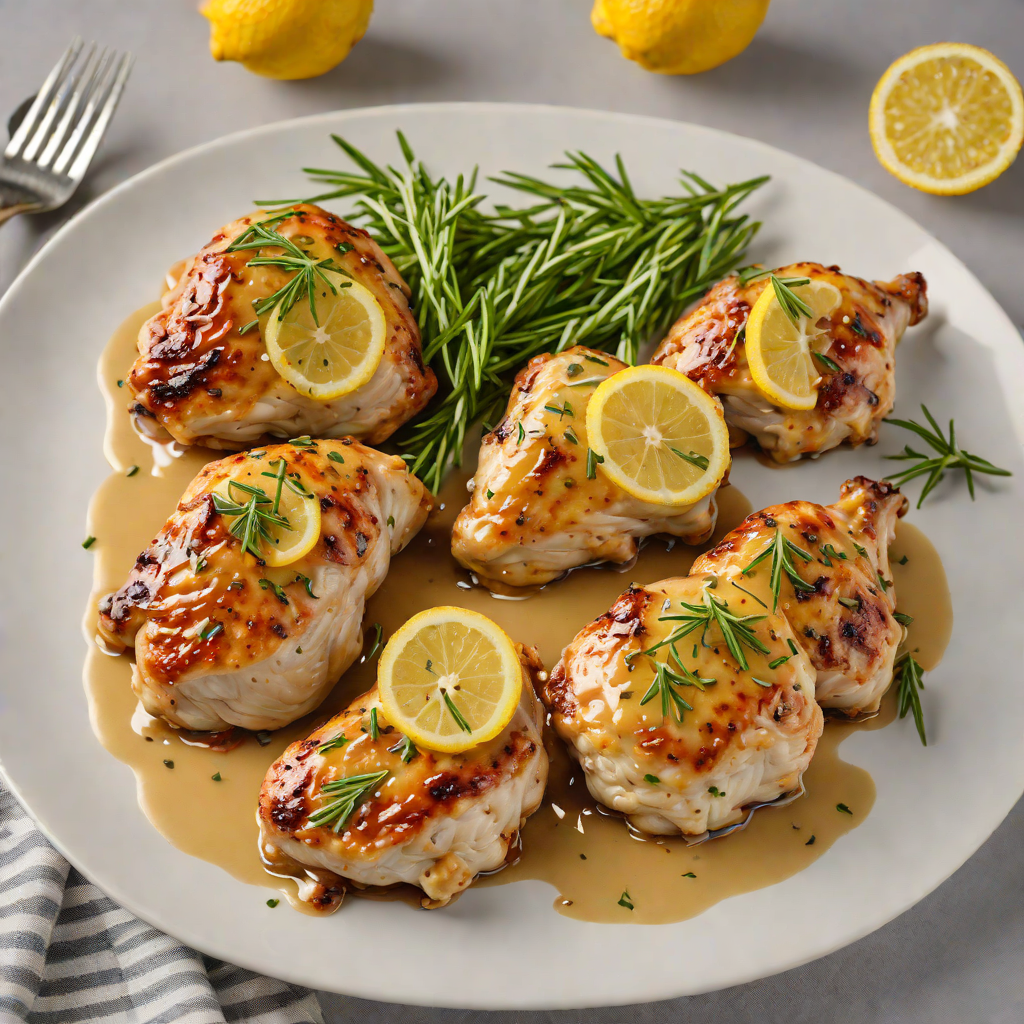 Pan-Fried Chicken Thighs with Lemon and Rosemary Pan Sauce