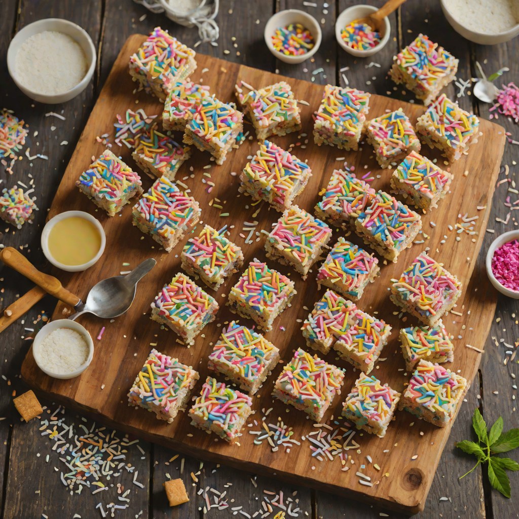 Fairy Bread-Inspired No-Bake Lamington Bars