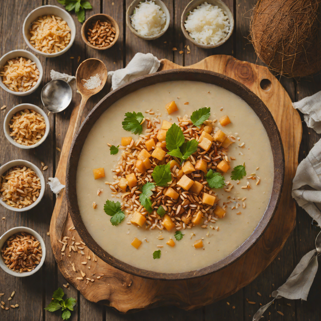 Coconut Manioc Porridge with Brown Sugar