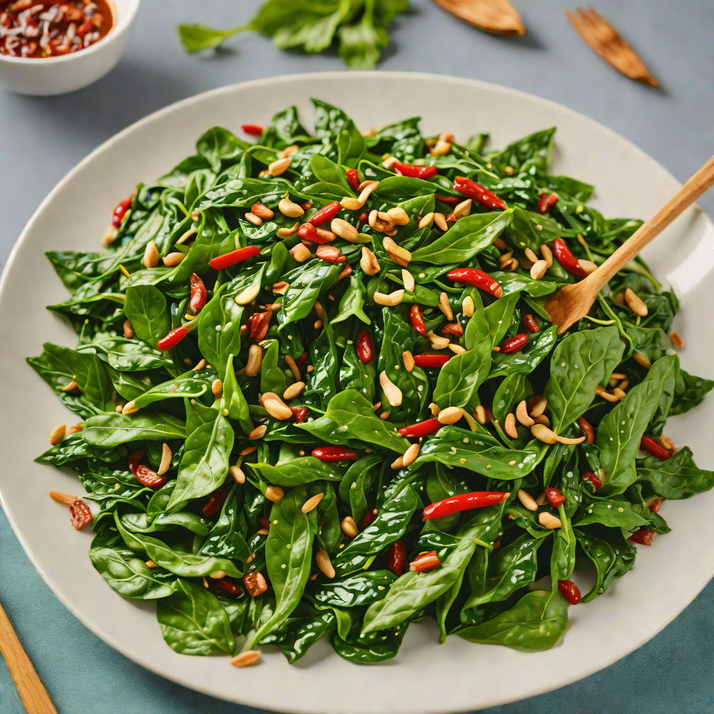 Garlic and Chili Stir-Fried Spinach for Immune Boost