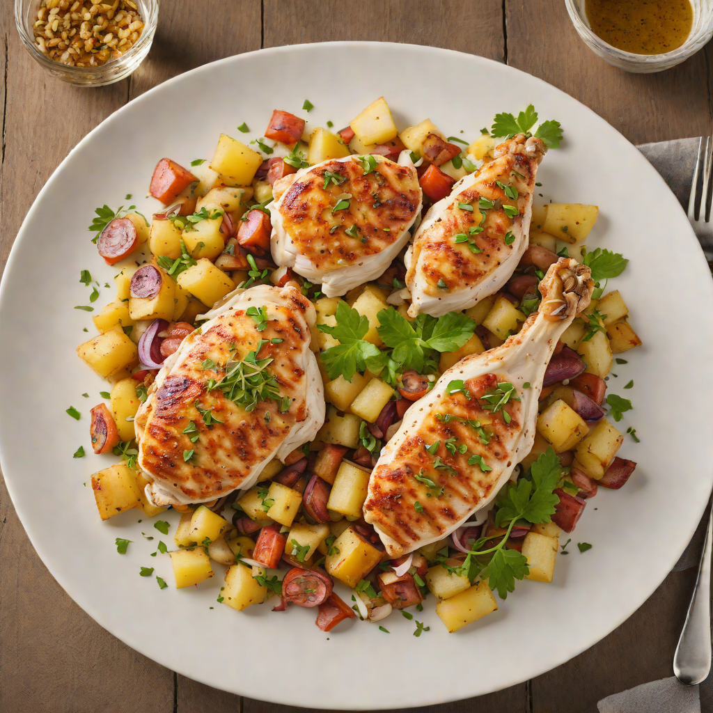 Pan-Seared Chicken with Yukon Gold Potato Hash
