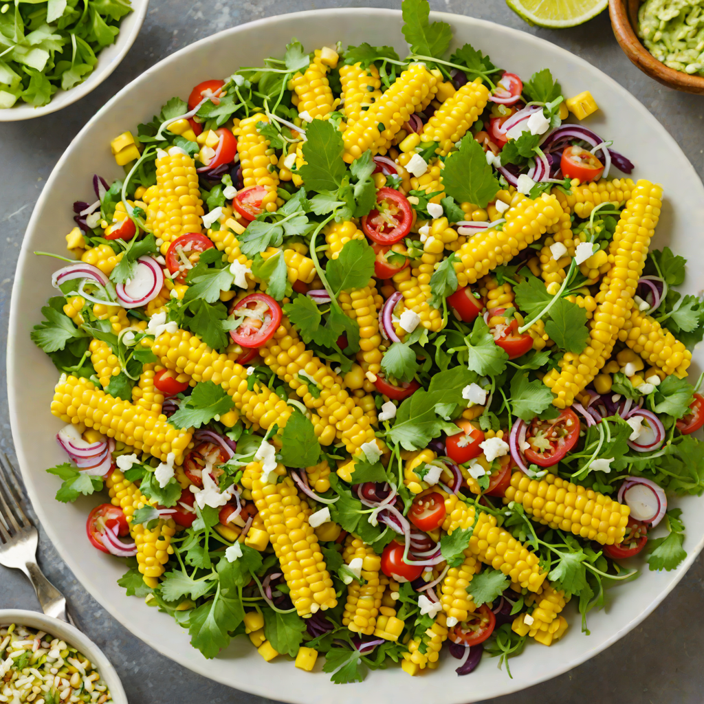 Summerfest Grilled Corn Salad with Cilantro Lime Dressing