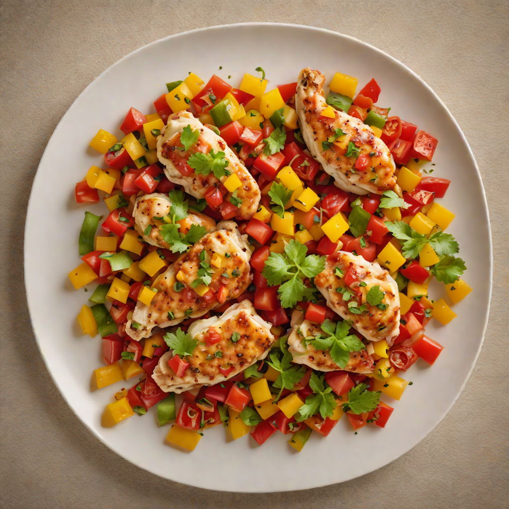 Sautéed Chicken with Spicy Tomato and Bell Pepper Relish