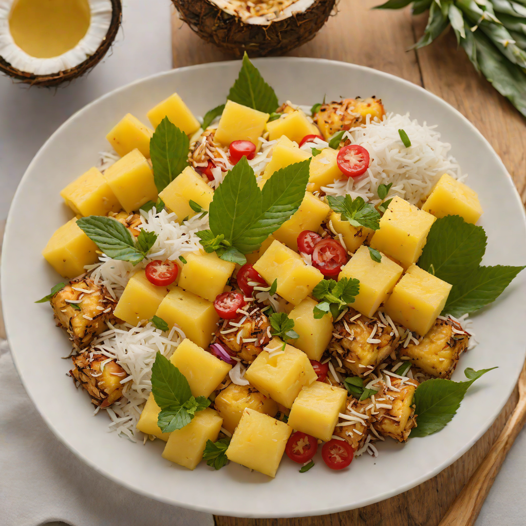 Coconut-Pineapple Vegan Tiki Bowl