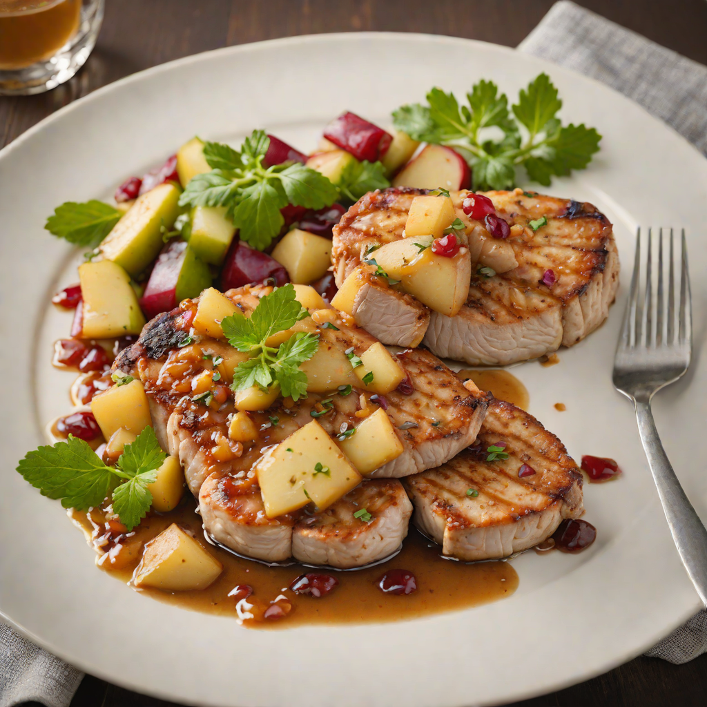 Pan-Roasted Pork Chops with Yukon Apple Chutney