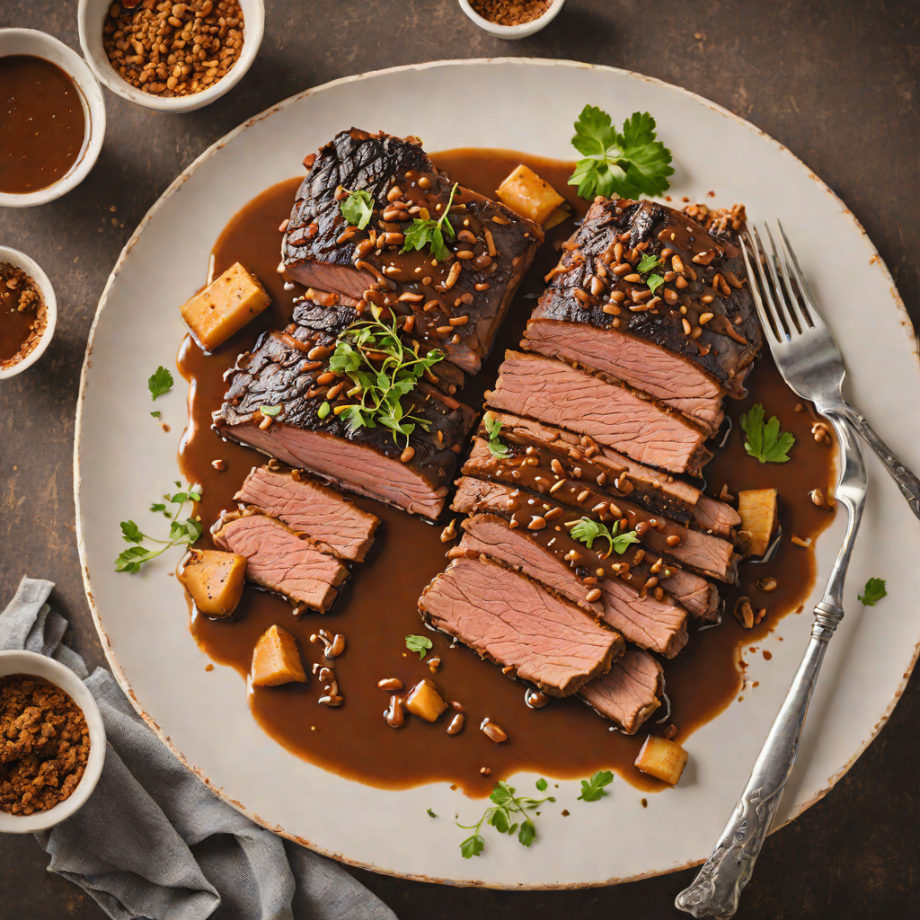 Slow-Cooked Beef Brisket with Smoky Chipotle and Cocoa