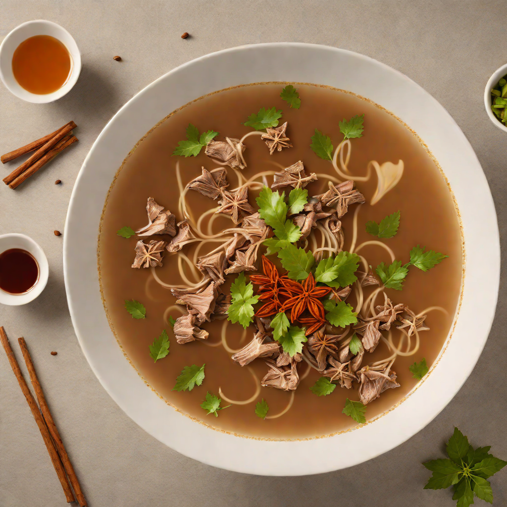 Beef Pho Broth Simmered with Star Anise and Cinnamon