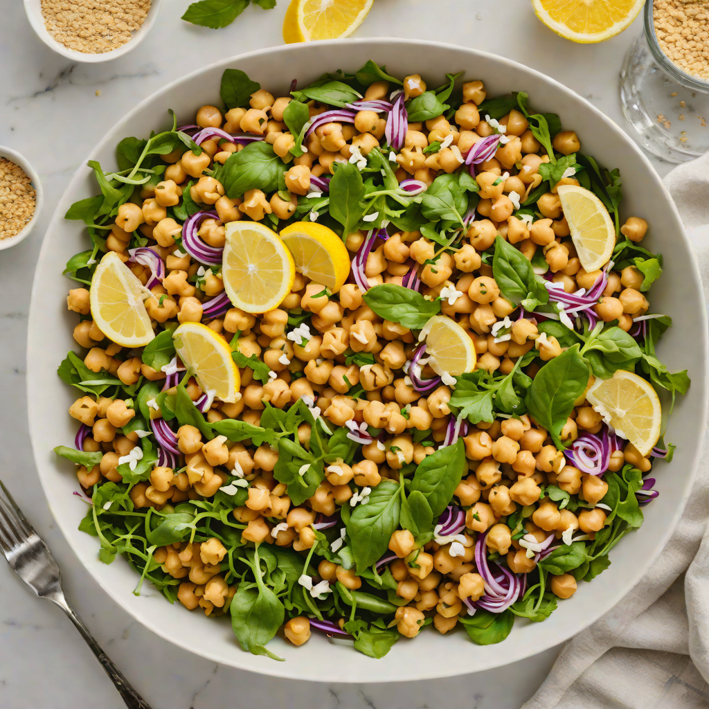 No-Bake Chickpea Salad with Tahini and Lemon