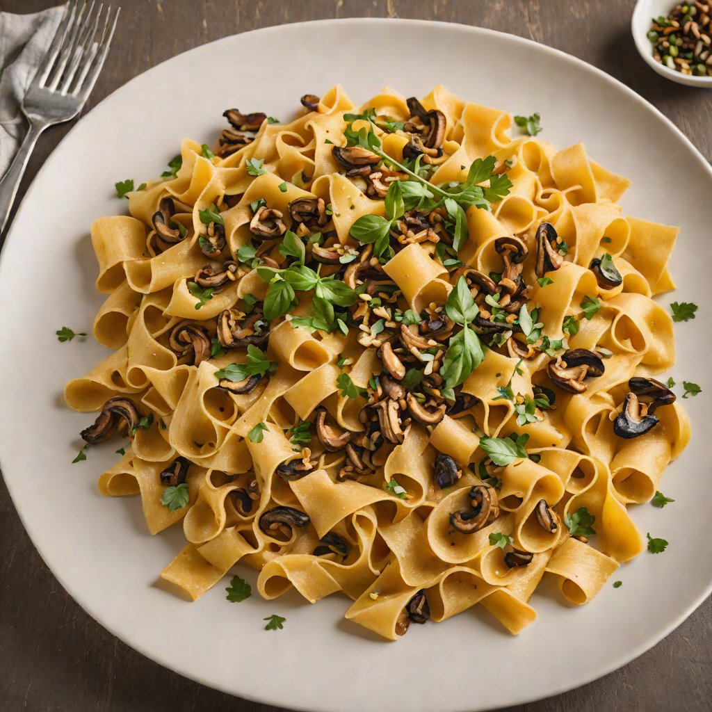 Traditional Italian Pappardelle with Wild Mushroom Ragù