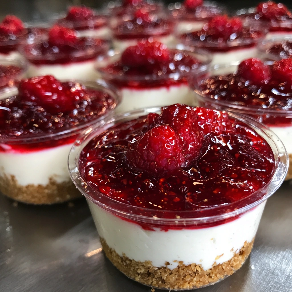 No-Bake Raspberry Almond Cheesecake Cups