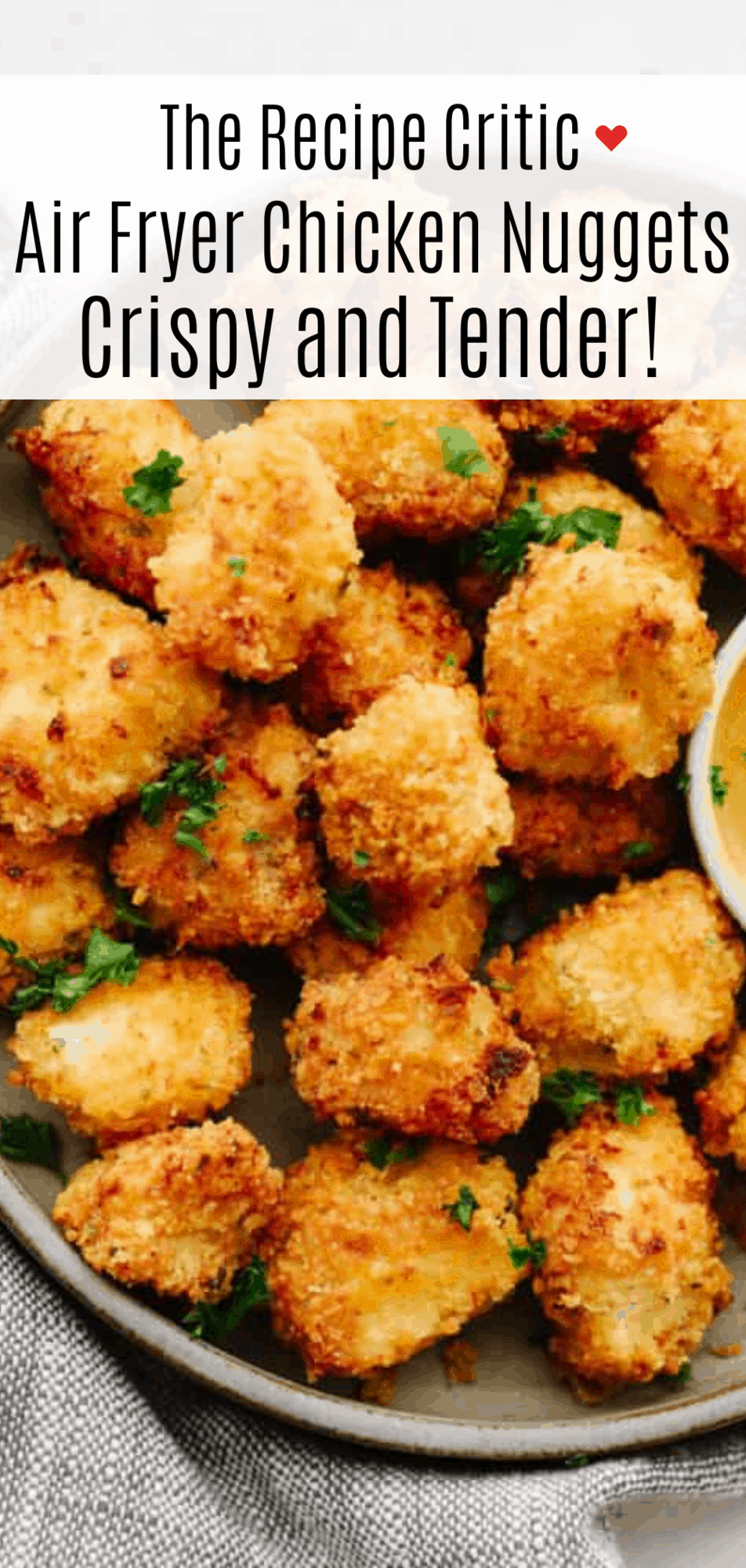 Air Fryer Chicken Nuggets with Hidden Veggie Pasta Sauce