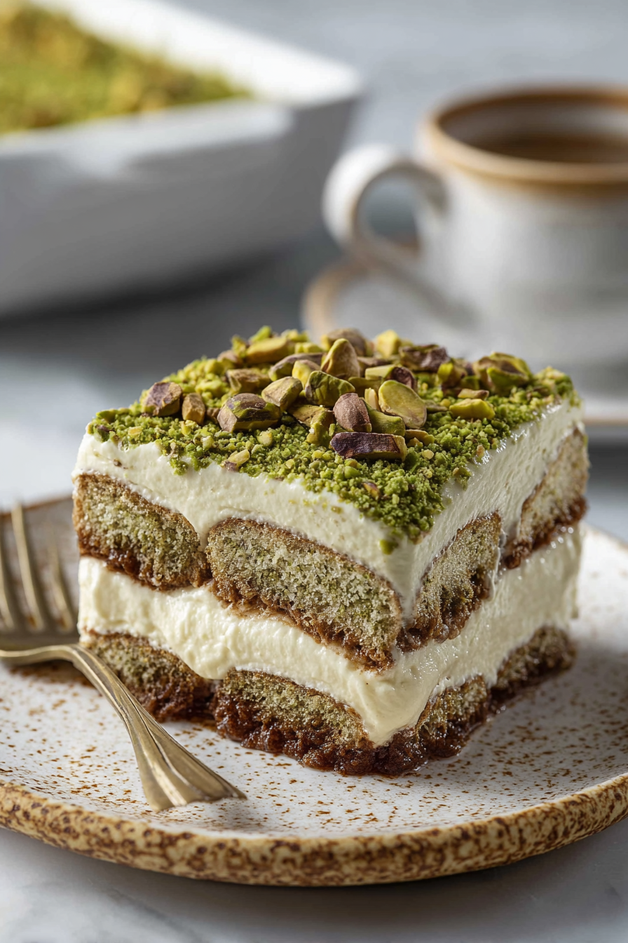 Vanilla Bean and Pistachio Tiramisu Parfaits