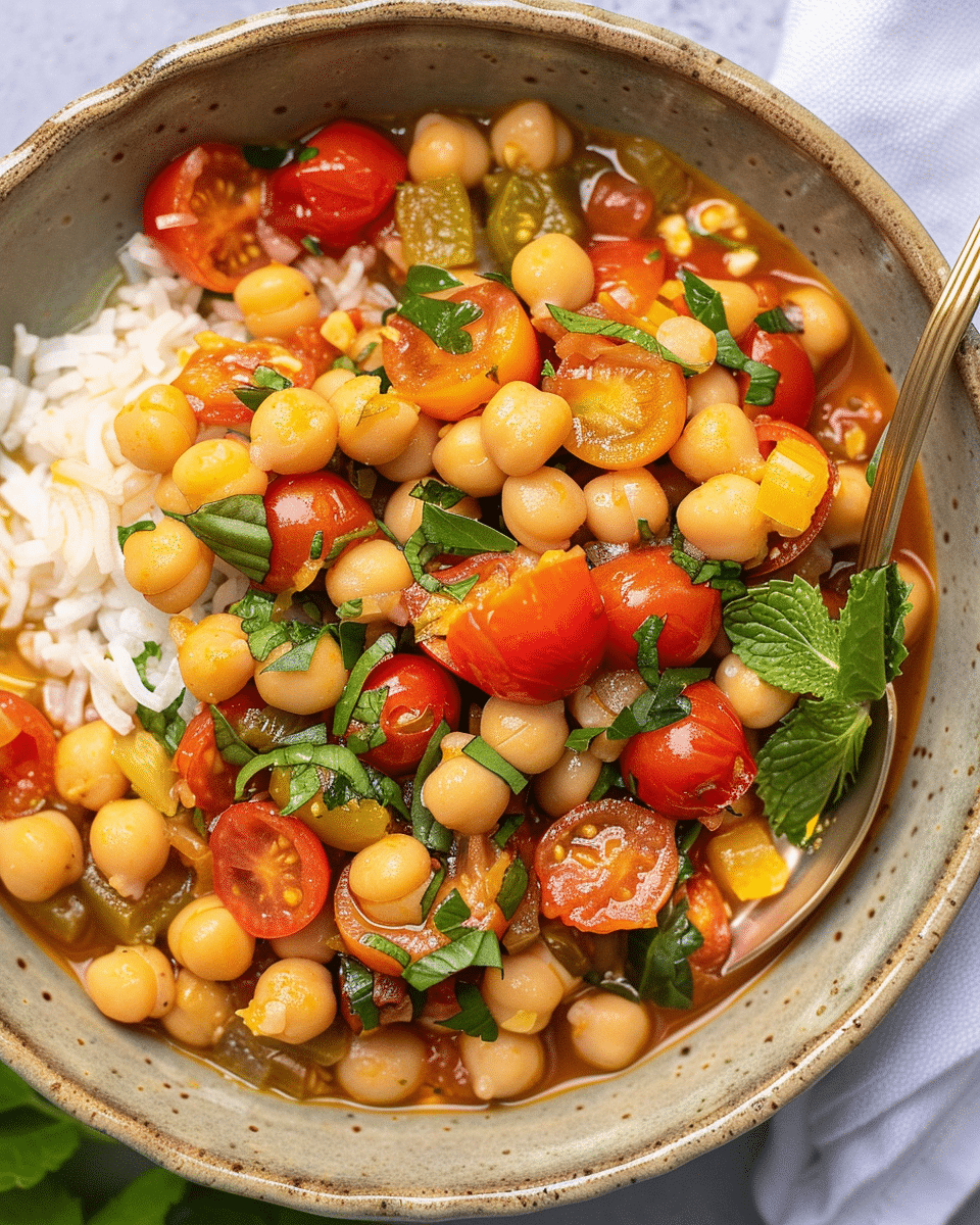 Brazilian Chickpea and Tomato Stew with Coconut Milk
