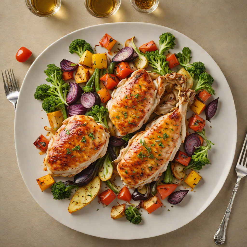Pan-Seared Chicken with Roasted Wabash Valley Vegetables