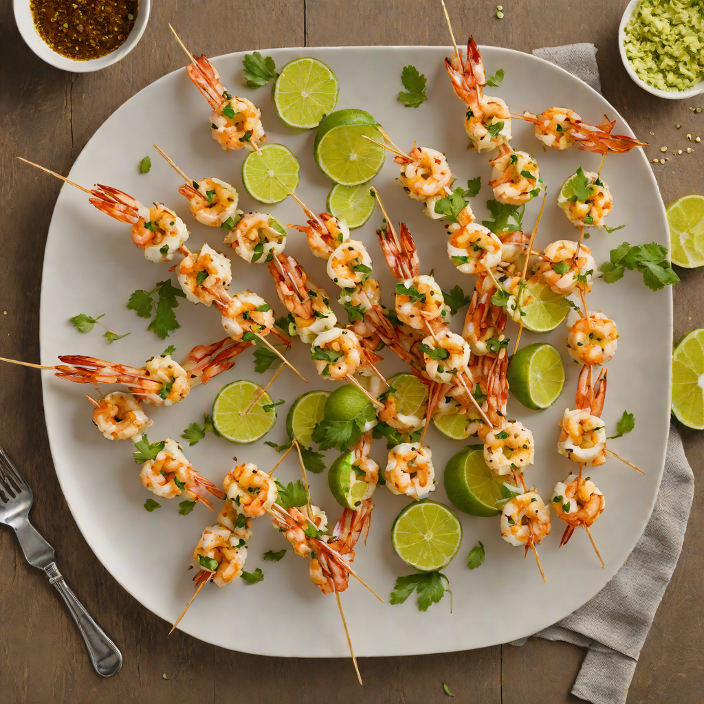 Ginger-Lime Vodka Shrimp Skewers