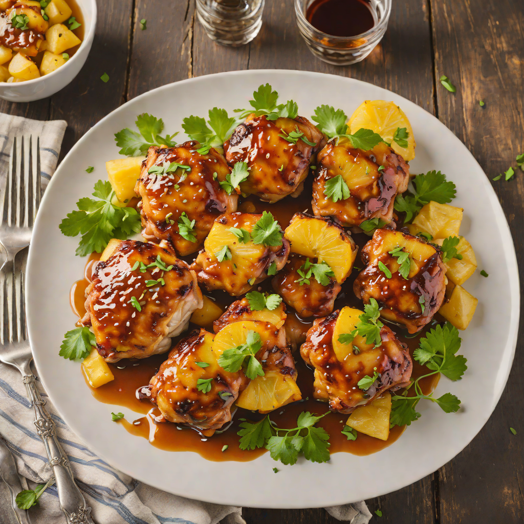 Spiced Rum-Glazed Pineapple Chicken Thighs