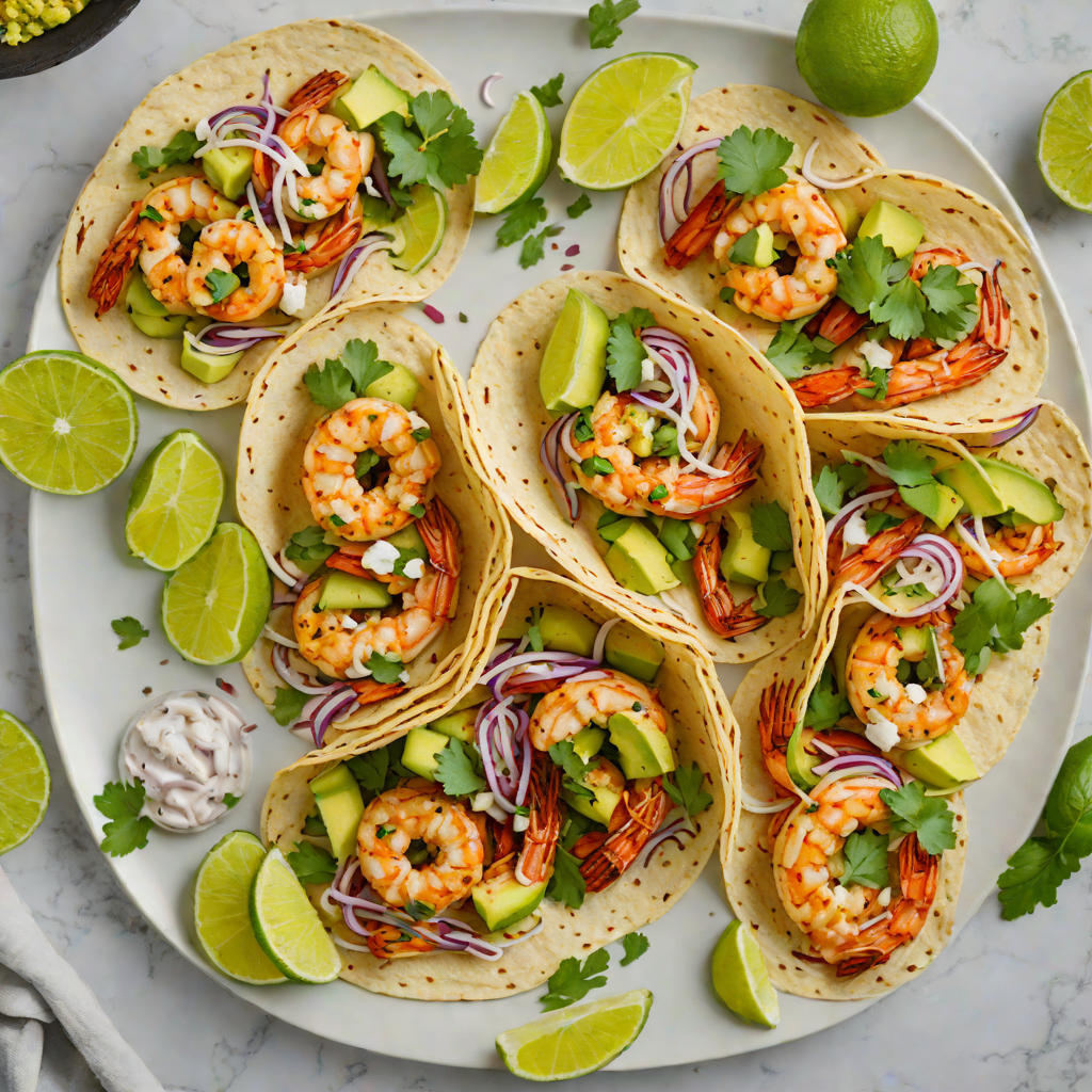 Grilled Cajun-Spiced Shrimp Tacos with Avocado Lime Sauce