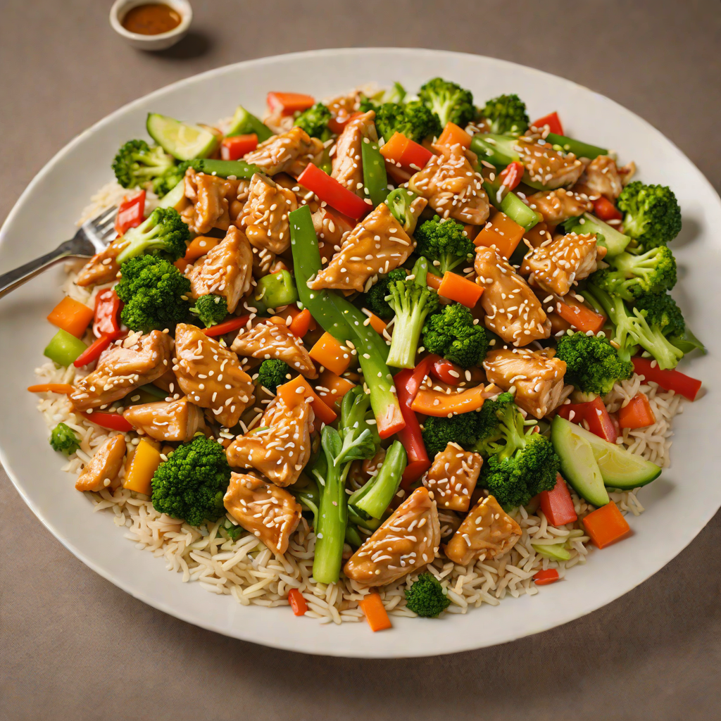 Chicken and Vegetable Stir-Fry with Sesame-Ginger Sauce