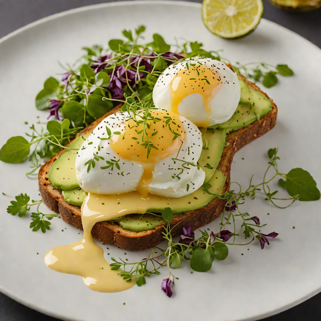 Northstar-Inspired Avocado Toast with Poached Egg and Microgreens