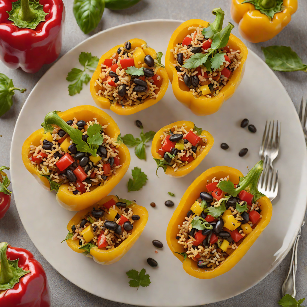 Horse Ranch Stuffed Bell Peppers with Quinoa and Black Beans