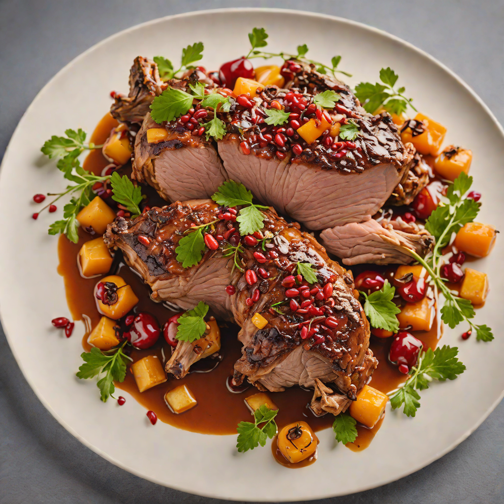 Slow-Roasted Lamb Shoulder with Quandong Glaze