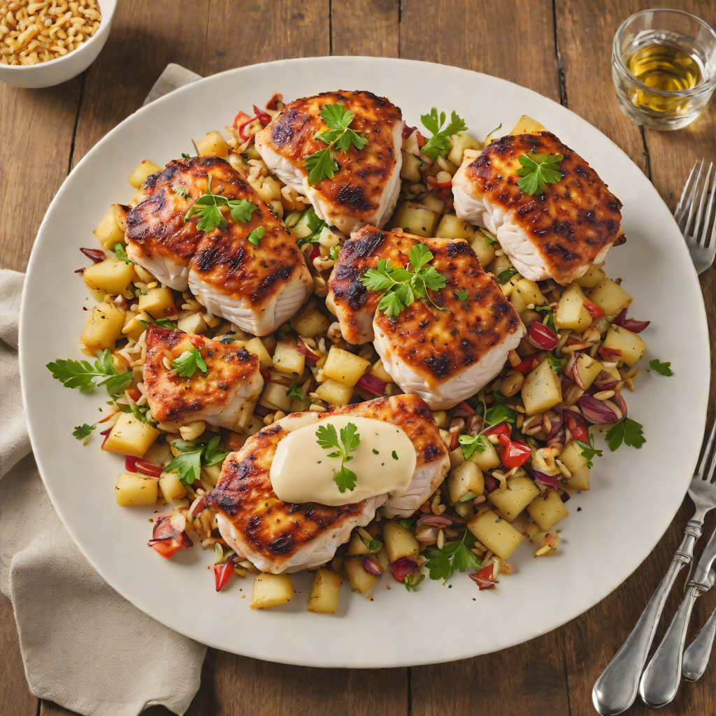 Pan-Seared Chicken Thighs with Yukon Potato Hash