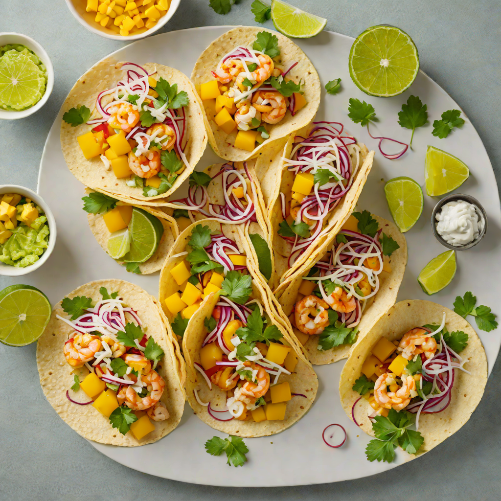 Zesty Mango and Shrimp Tacos with Cilantro Lime Slaw
