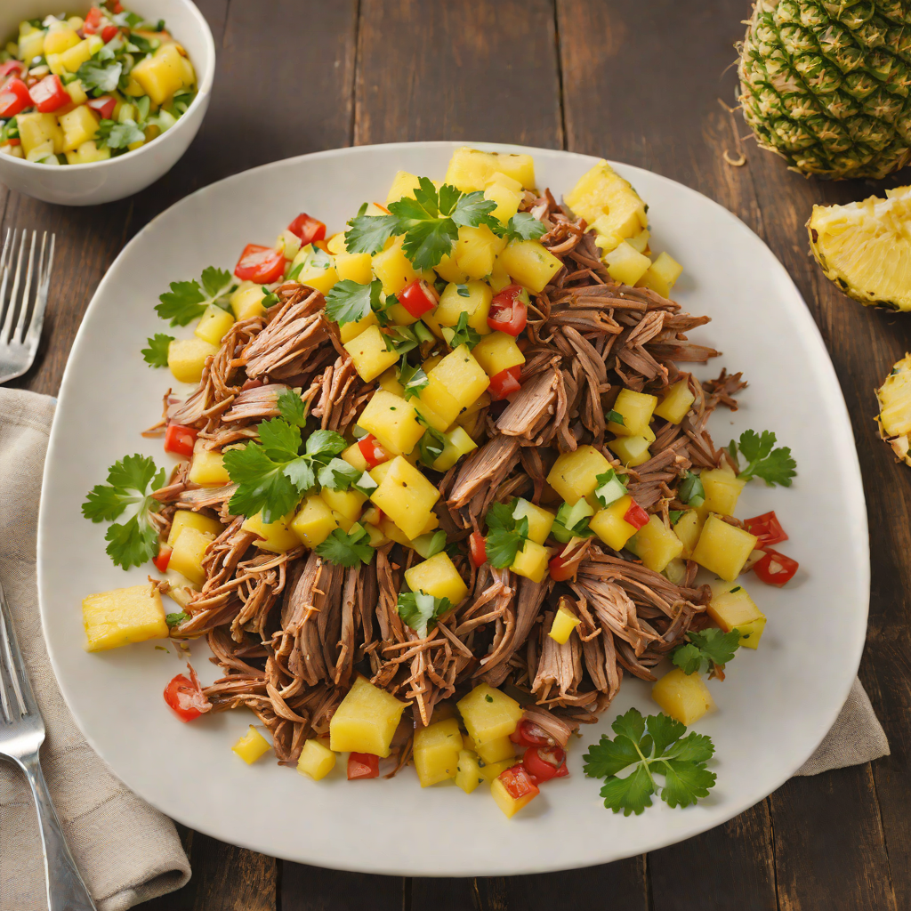 Spicy Tiki-Style Pulled Pork with Pineapple Salsa