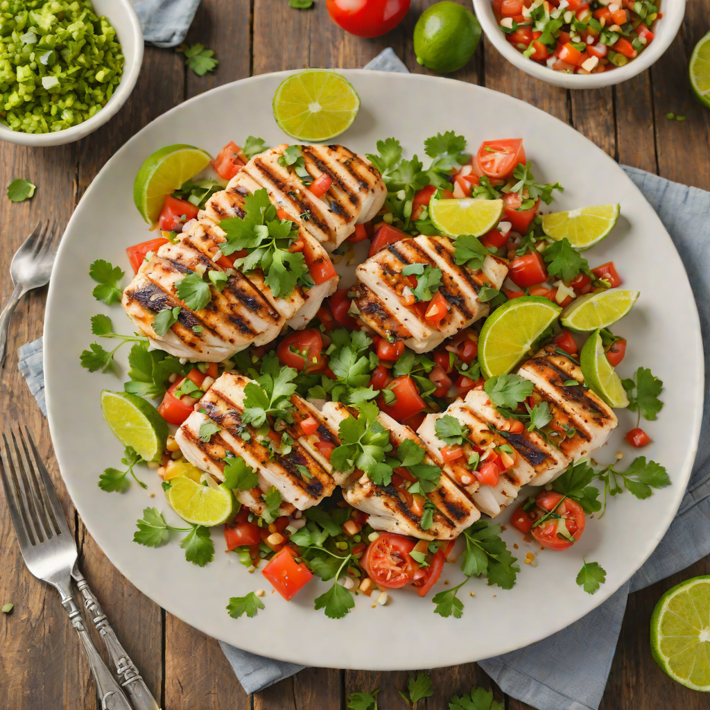 Cilantro-Lime Grilled Chicken with Salvadoran Tomato Salsa