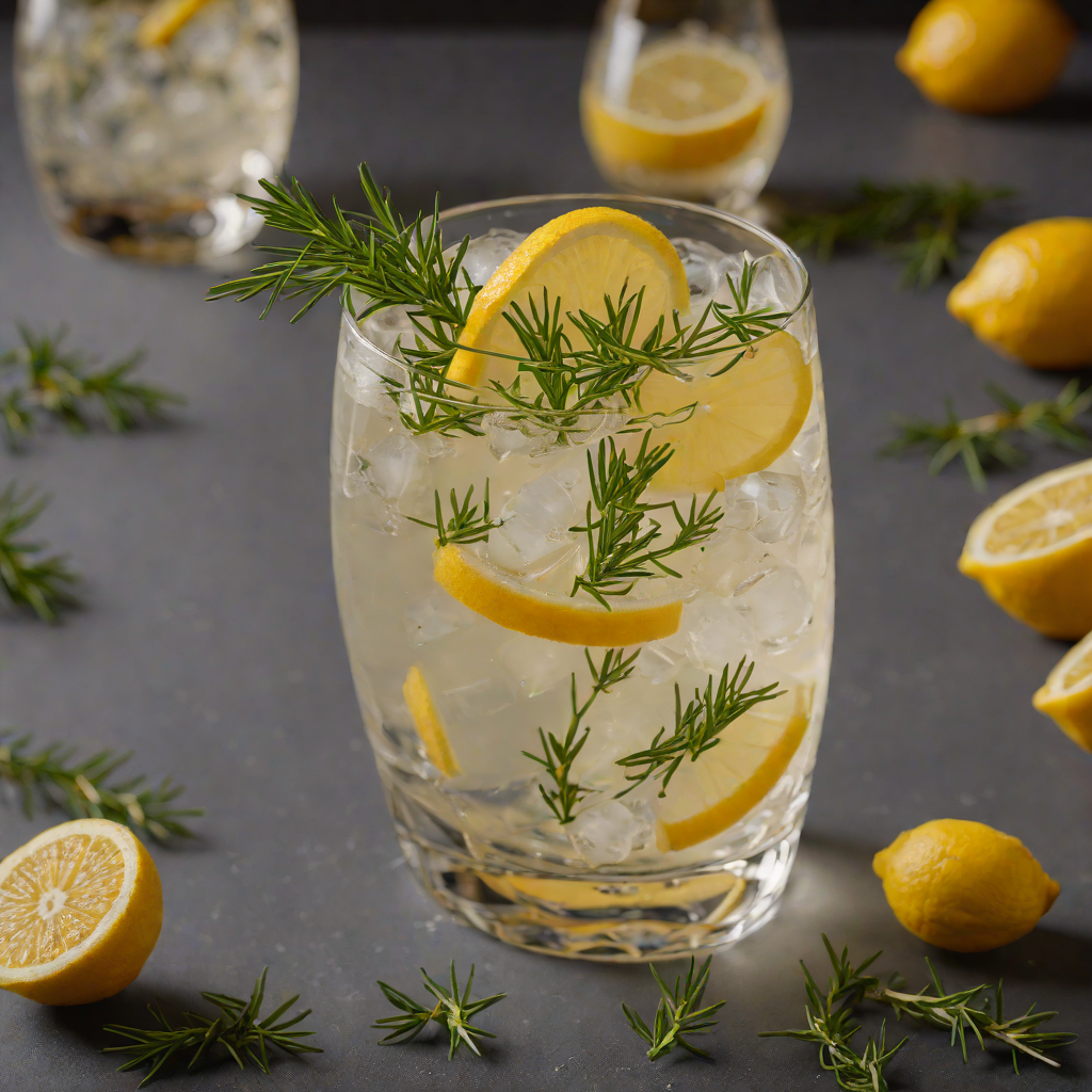 Herb-Infused Gin Sour with Rosemary and Lemon