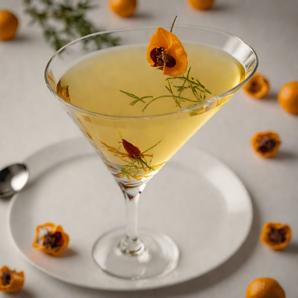 Persian Saffron-Infused Vodka Martini